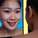 A close-up shot of a human face (ethnically diverse, reflecting a Southeast Asian individual) interacting with an abstract, glowing digital interface. The person's expression subtly transforms from initial slight frustration or contemplation to a soft smile of relief and understanding, conveying a sense of being truly "heard" or "understood" by the AI. The AI interface, perhaps a tablet screen or a holographic projection, emanates gentle, flowing light patterns, symbolizing intelligent emotional processing and empathetic connection. The overall mood is warm, human-centric, and subtly futuristic, highlighting the power of AI to connect with human feelings.